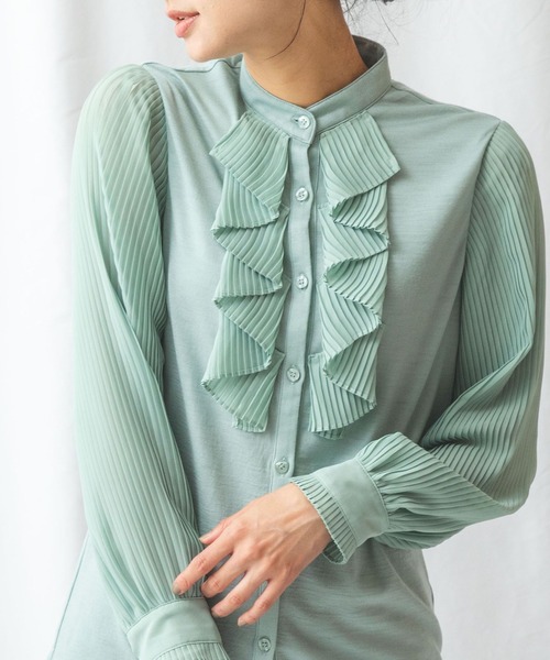 NARACAMICIE（ナラカミーチェ）の「ウールジャージプリーツシフォン（T