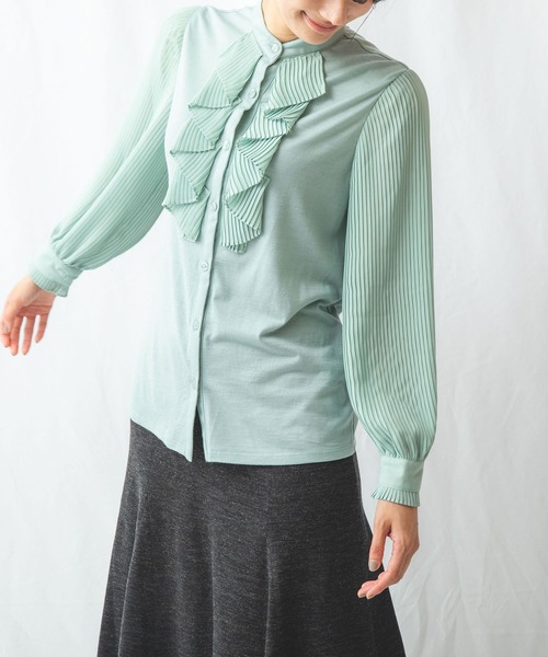 NARACAMICIE（ナラカミーチェ）の「ウールジャージプリーツシフォン（T