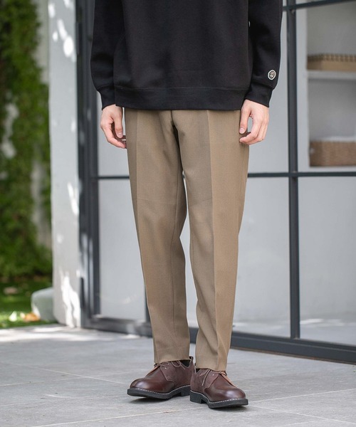 niko and...(ニコアンド)の「メランジスリムスラックス(スラックス・メンズ・ブラック/ベージュ/グレー・SMALL/MEDIUM/LARGE)」の1枚目の写真