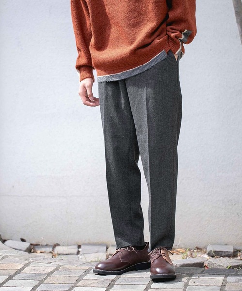 niko and...(ニコアンド)の「メランジスリムスラックス(スラックス・メンズ・ブラック/ベージュ/グレー・SMALL/MEDIUM/LARGE)」の3枚目の写真
