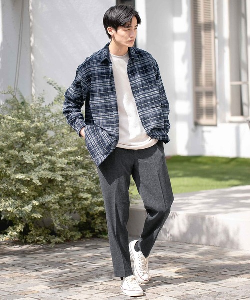 niko and...(ニコアンド)の「メランジスリムスラックス(スラックス・メンズ・ブラック/ベージュ/グレー・SMALL/MEDIUM/LARGE)」の7枚目の写真