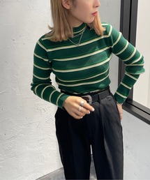 apres jour mignon | マルチボーダープチハイネックニット【ZOZOTOWN限定アイテム】(ニット/セーター)