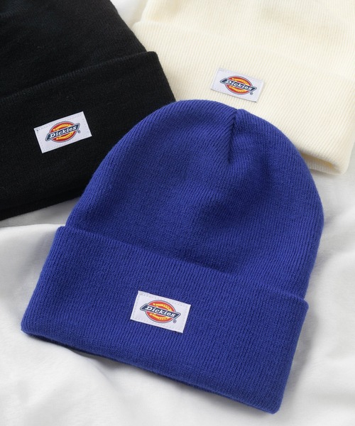 Dickies(ディッキーズ)の「【Dickies/ディッキーズ】ブランドタグ アクリル ワッチキャップ/ニット帽(ニットキャップ/ビーニー・レディース・グレー/レッド/オリーブ/オフホワイト/ブラック/ネイビー/ダークブラウン/ブルー/ライトブラウン/パープル/グリーン・FREE)」の1枚目の写真