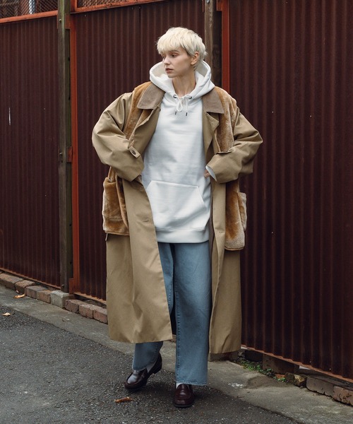 MUHET（ミュエータ）の「裏起毛シンプルフードパーカー（パーカー