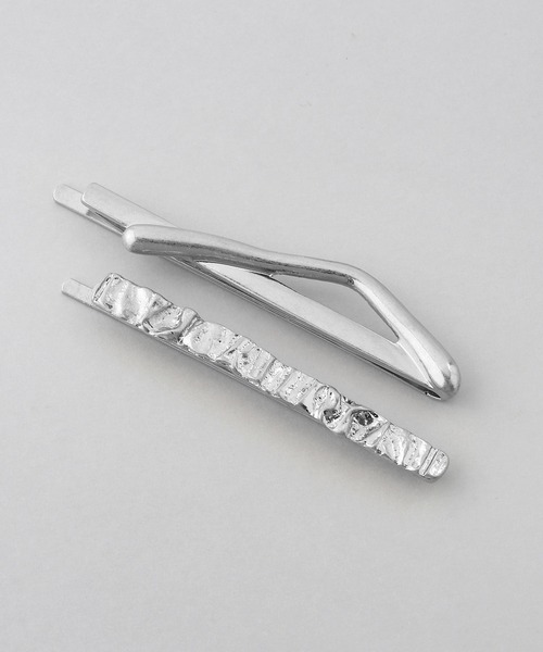 ANEMONE（アネモネ）の「マットメタルクラフトヘアピン[2本セット]（その他ヘアアクセサリー・レディース・ゴールド/シルバー・FREE）」の4枚目の写真