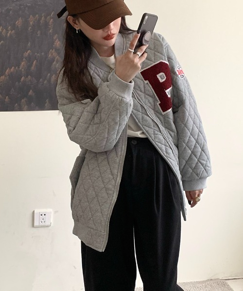 MANGROVE(マングローブ)の「Pロゴキルティングスタジャン(ブルゾン・レディース・アイボリー・FREE)」の20枚目の写真