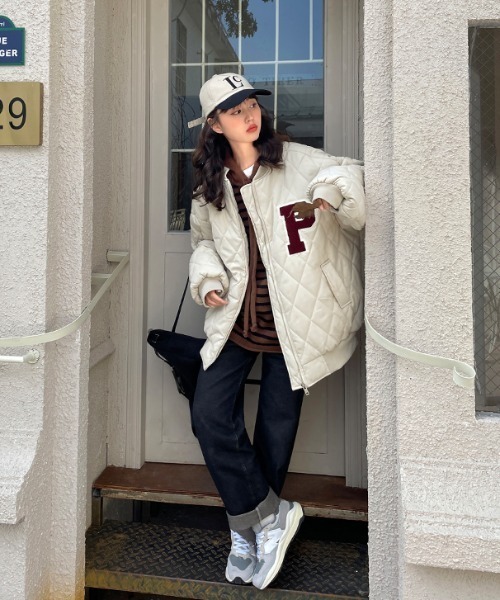 MANGROVE(マングローブ)の「Pロゴキルティングスタジャン(ブルゾン・レディース・アイボリー・FREE)」の16枚目の写真