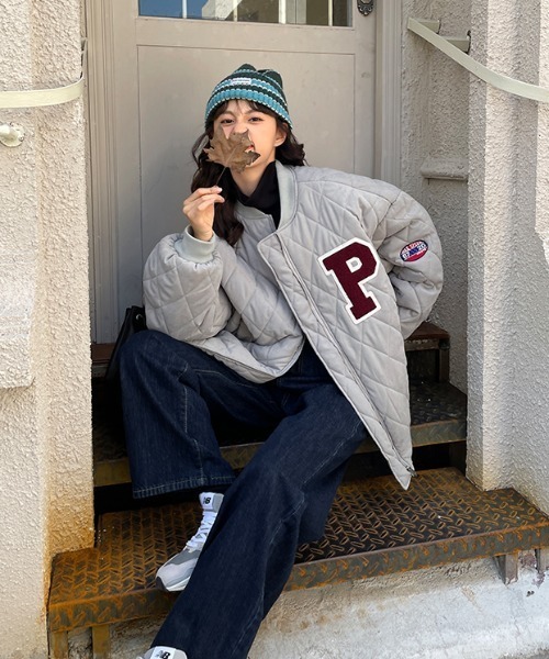 MANGROVE(マングローブ)の「Pロゴキルティングスタジャン(ブルゾン・レディース・アイボリー・FREE)」の12枚目の写真