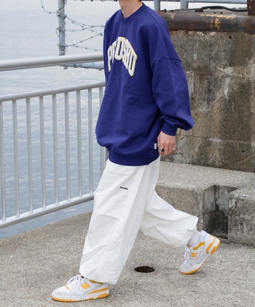 Perushu（ペルーシュ）の「カレッジサガラ刺繍裏毛スウェット（スウェット・メンズ・ライトグレー/ネイビー/イエロー/グリーン/ボルドー/グレー/ダークパープル/ブラック/ライトブルー・MEDIUM/LARGE）」の13枚目の写真