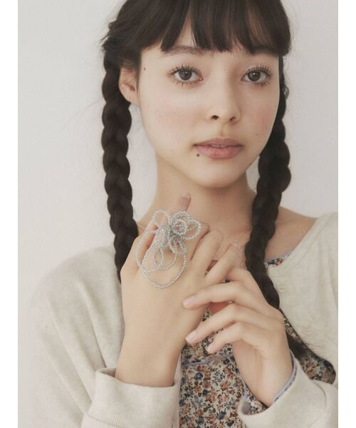 merry jenny（メリージェニー）の「floral beads ring（リング・レディース・グレー/クリア・FREE）」の16枚目の写真