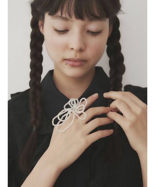 merry jenny（メリージェニー）の「floral beads ring（リング・レディース・グレー/クリア・FREE）」の19枚目の写真