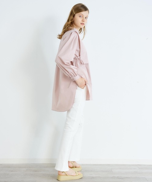 MILKFED.（ミルクフェド）の「SIDE RIBBON BLOUSE（シャツ/ブラウス・レディース・ホワイト/ブラック/ライトピンク・ONE SIZE）」の5枚目の写真