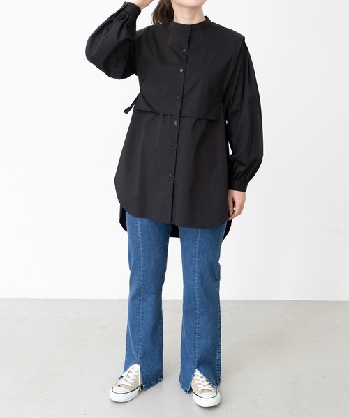 MILKFED.（ミルクフェド）の「SIDE RIBBON BLOUSE（シャツ/ブラウス・レディース・ホワイト/ブラック/ライトピンク・ONE SIZE）」の12枚目の写真