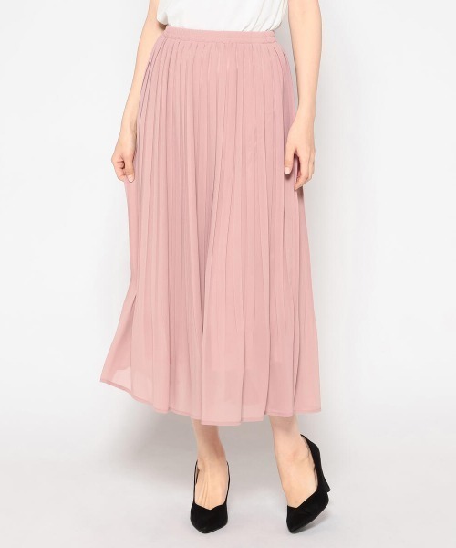 MISCH MASCH(ミッシュマッシュ)の「シフォンプリーツスカート(スカート・レディース・ベージュ/ピンク/モカ/ラベンダー・MEDIUM)」の4枚目の写真