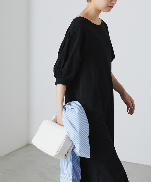 forksy.（フォルクシー）の「【forksy.】カットパフスリーブマーメードマキシワンピース（ワンピース・レディース・ブラック/ブルー/オートミール・FREE）」の5枚目の写真