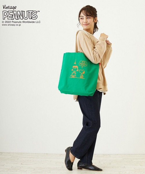 Vintage PEANUTS(ビンテージピーナッツ)の「ルートート/リサイクルコットン SNOOPY スヌーピー IP.トール.Peanuts-6W(トートバッグ・レディース・ホワイト系その他/ブラック系その他6/グレー系その他2/ベージュ系その他4/グリーン系その他7/ブルー系その他3/レッド系その他5・FREE)」の19枚目の写真