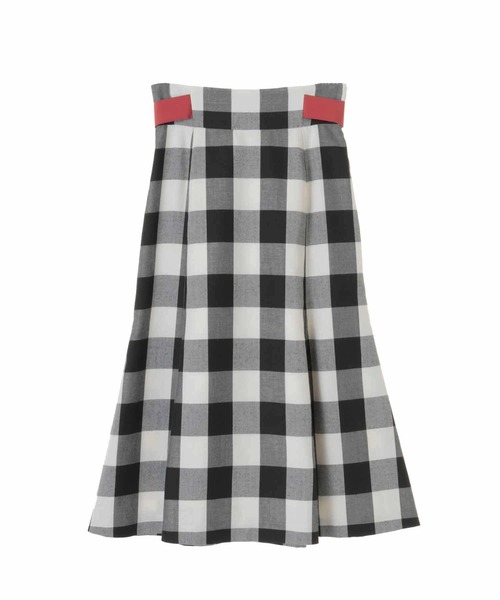 31 Sons de mode（トランテアン　ソン　ドゥ　モード）の「ギンガムチェックマーメイドスカート（スカート・レディース・ブラック/サックスブルー・38/36）」の18枚目の写真
