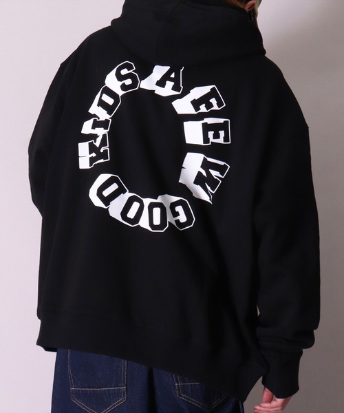 A FEW GOOD KIDS（ア フュー グッド キッズ）の「【a few good kids】サークル ロゴ プリント ルーズ スリーブ ジップ パーカー(BB)（パーカー・メンズ・ホワイト/ブラック・MEDIUM/LARGE）」の11枚目の写真