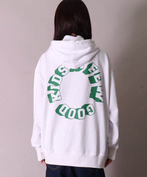 A FEW GOOD KIDS（ア フュー グッド キッズ）の「【a few good kids】サークル ロゴ プリント ルーズ スリーブ ジップ パーカー(BB)（パーカー・メンズ・ホワイト/ブラック・MEDIUM/LARGE）」の13枚目の写真