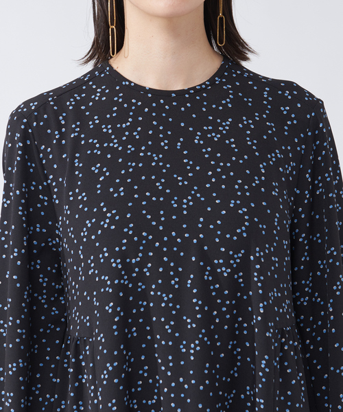 qualite(カリテ)の「ドットパネルギャザーワンピース(ワンピース・レディース・ドット・フリー)」の3枚目の写真