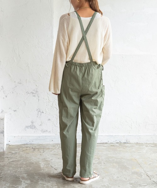 bohmal(ボマール)の「サイドリボンポケット付きサロペット(サロペット/オーバーオール・レディース・ブラック/ベージュ/カーキ・FREE)」の10枚目の写真
