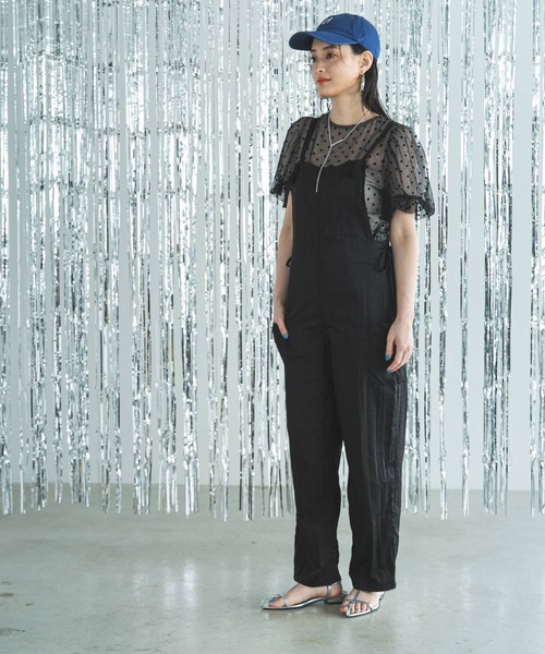 bohmal(ボマール)の「サイドリボンポケット付きサロペット(サロペット/オーバーオール・レディース・ブラック/ベージュ/カーキ・FREE)」の12枚目の写真