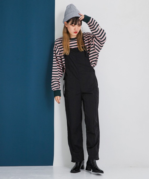 bohmal(ボマール)の「サイドリボンポケット付きサロペット(サロペット/オーバーオール・レディース・ブラック/ベージュ/カーキ・FREE)」の20枚目の写真