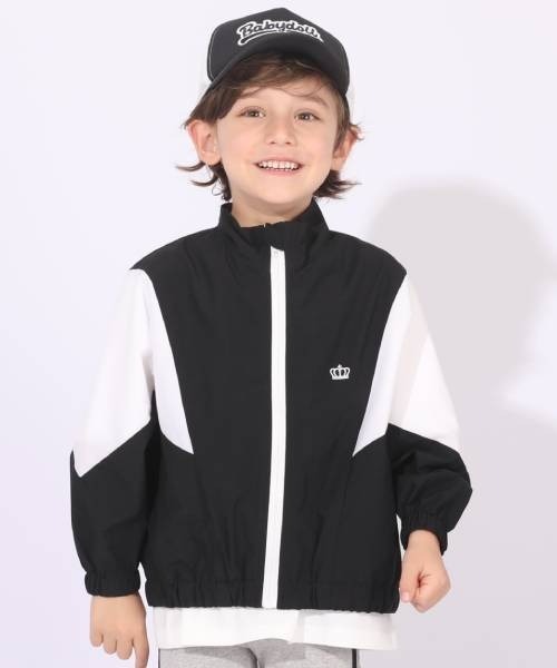 BABYDOLL（ベビードール）の「ウィンドブレーカー 6122K（ナイロンジャケット・キッズ・チェリーピンク/パープル/ブラック/ブルー・150cm/110cm/120cm/140cm/100cm/90cm/130cm）」の2枚目の写真