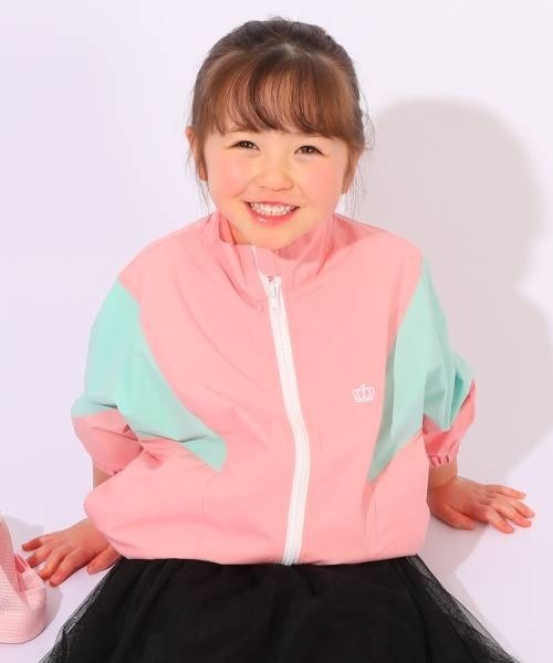 BABYDOLL（ベビードール）の「ウィンドブレーカー 6122K（ナイロンジャケット・キッズ・チェリーピンク/パープル/ブラック/ブルー・150cm/110cm/120cm/140cm/100cm/90cm/130cm）」の16枚目の写真