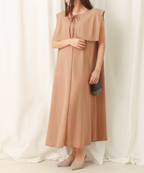 libelle more(リベル モア)の「ビッグカラーワンピース(ワンピース・レディース・ブラック/カーキ/モカ・M/L)」の2枚目の写真