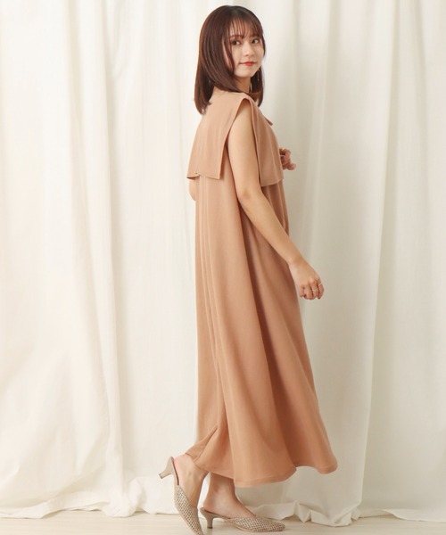 libelle more(リベル モア)の「ビッグカラーワンピース(ワンピース・レディース・ブラック/カーキ/モカ・M/L)」の14枚目の写真