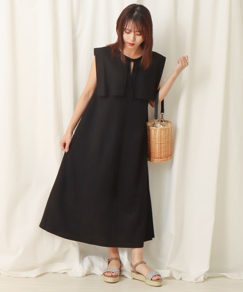 libelle more(リベル モア)の「ビッグカラーワンピース(ワンピース・レディース・ブラック/カーキ/モカ・M/L)」の21枚目の写真