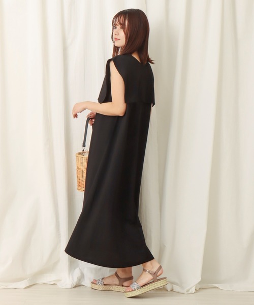 libelle more(リベル モア)の「ビッグカラーワンピース(ワンピース・レディース・ブラック/カーキ/モカ・M/L)」の10枚目の写真
