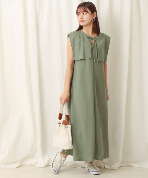 libelle more(リベル モア)の「ビッグカラーワンピース(ワンピース・レディース・ブラック/カーキ/モカ・M/L)」の17枚目の写真