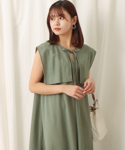 libelle more(リベル モア)の「ビッグカラーワンピース(ワンピース・レディース・ブラック/カーキ/モカ・M/L)」の5枚目の写真