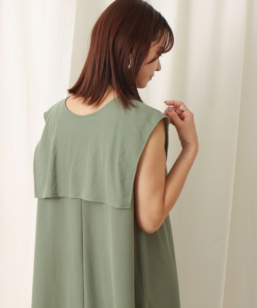 libelle more(リベル モア)の「ビッグカラーワンピース(ワンピース・レディース・ブラック/カーキ/モカ・M/L)」の15枚目の写真
