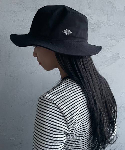 DANTON（ダントン）の「[DANTON/ダントン] ワンポイントロゴ コットンツイルバケットハット（ハット・レディース・ブラック/オリーブ/カーキ/アイボリー/ダークグレー・F）」の3枚目の写真