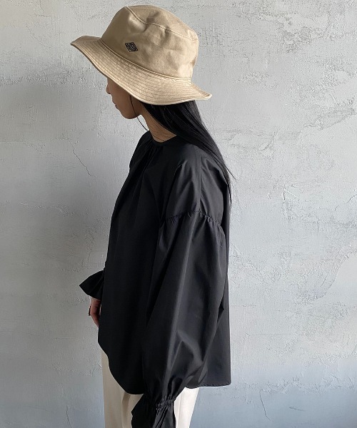 DANTON（ダントン）の「[DANTON/ダントン] ワンポイントロゴ コットンツイルバケットハット（ハット・レディース・ブラック/オリーブ/カーキ/アイボリー/ダークグレー・F）」の12枚目の写真