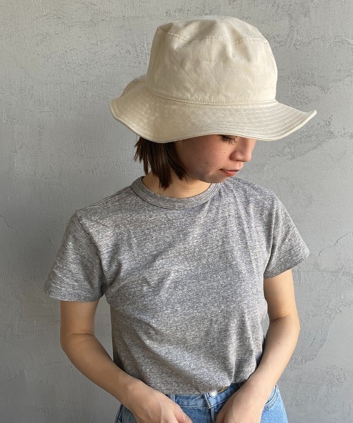 DANTON（ダントン）の「[DANTON/ダントン] ワンポイントロゴ コットンツイルバケットハット（ハット・レディース・ブラック/オリーブ/カーキ/アイボリー/ダークグレー・F）」の21枚目の写真