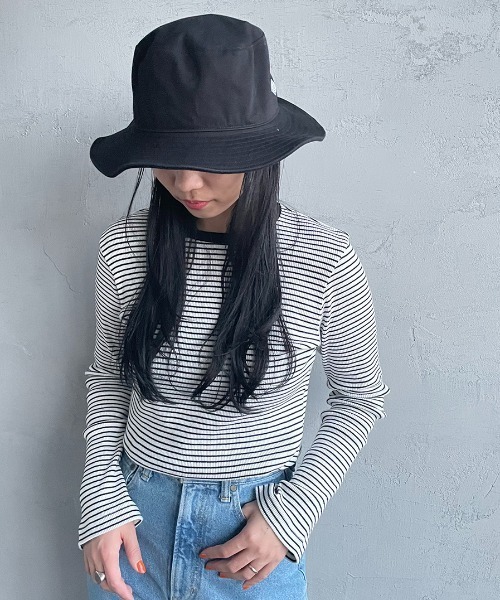 DANTON（ダントン）の「[DANTON/ダントン] ワンポイントロゴ コットンツイルバケットハット（ハット・レディース・ブラック/オリーブ/カーキ/アイボリー/ダークグレー・F）」の17枚目の写真