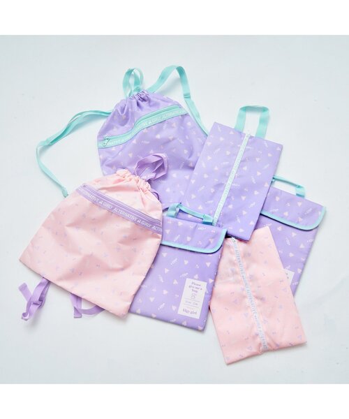 algy（アルジー）の「/ALGY総柄　ナップ_撥水加工（バックパック/リュック・キッズ・ピンク/ラベンダー・FREE）」の4枚目の写真