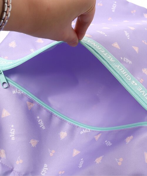algy（アルジー）の「/ALGY総柄　ナップ_撥水加工（バックパック/リュック・キッズ・ピンク/ラベンダー・FREE）」の12枚目の写真