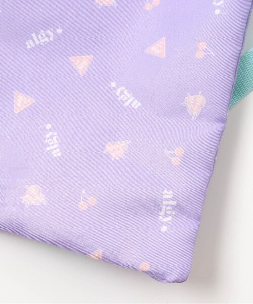 algy（アルジー）の「/ALGY総柄　ナップ_撥水加工（バックパック/リュック・キッズ・ピンク/ラベンダー・FREE）」の8枚目の写真