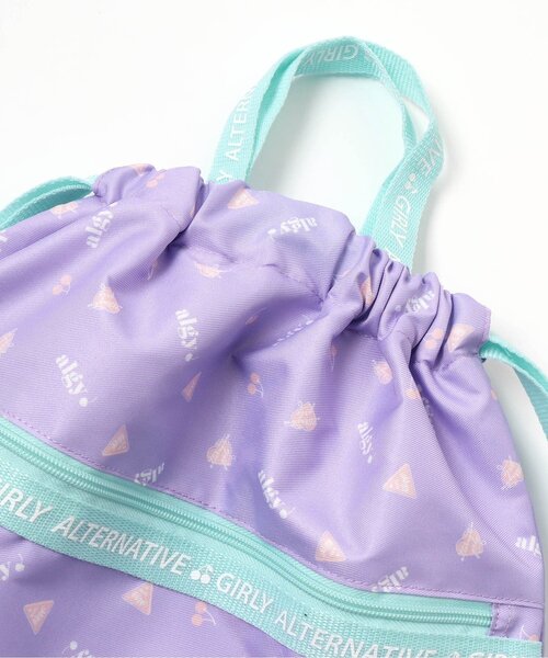 algy（アルジー）の「/ALGY総柄　ナップ_撥水加工（バックパック/リュック・キッズ・ピンク/ラベンダー・FREE）」の22枚目の写真
