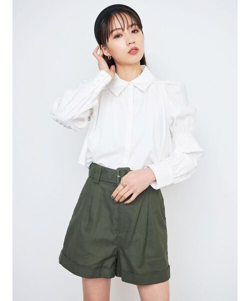 CALNAMUR(カルナムール)の「ロールアップショートパンツ(その他パンツ・レディース・ベージュ/カーキ・FREE)」の16枚目の写真