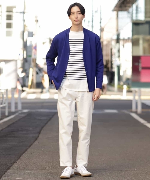 a.v.v（アーヴェヴェ）の「パネルボーダーワイドシルエットカットソー（Tシャツ/カットソー・メンズ・アイボリー/ブラック・46/48）」の15枚目の写真