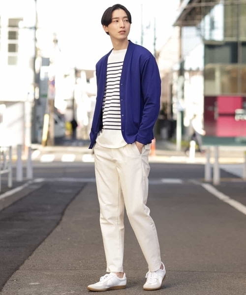 a.v.v（アーヴェヴェ）の「パネルボーダーワイドシルエットカットソー（Tシャツ/カットソー・メンズ・アイボリー/ブラック・46/48）」の16枚目の写真