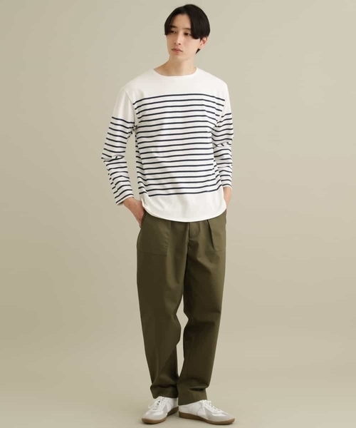 a.v.v（アーヴェヴェ）の「パネルボーダーワイドシルエットカットソー（Tシャツ/カットソー・メンズ・アイボリー/ブラック・46/48）」の19枚目の写真