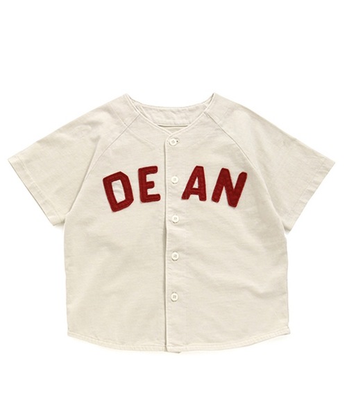 Ocean&Ground（オーシャン&グラウンド）の「ベースボールシャツ（80～140cm）（カーディガン/ボレロ・キッズ・ベージュ/アイボリー/オリーブ・95/130/140/80/90/100/110/120）」の2枚目の写真
