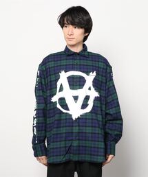 VETEMENTS | VETEMENTS / ヴェトモン：DOUBLE ANARCHY LOGO FLANNEL SHIRT：UE52SH800[RIP](シャツ/ブラウス)